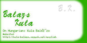 balazs kula business card